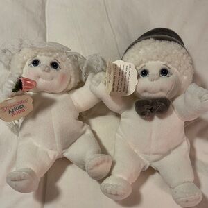 Dreamsicles Plush Wedding Couple Dolls  9.5” tall.